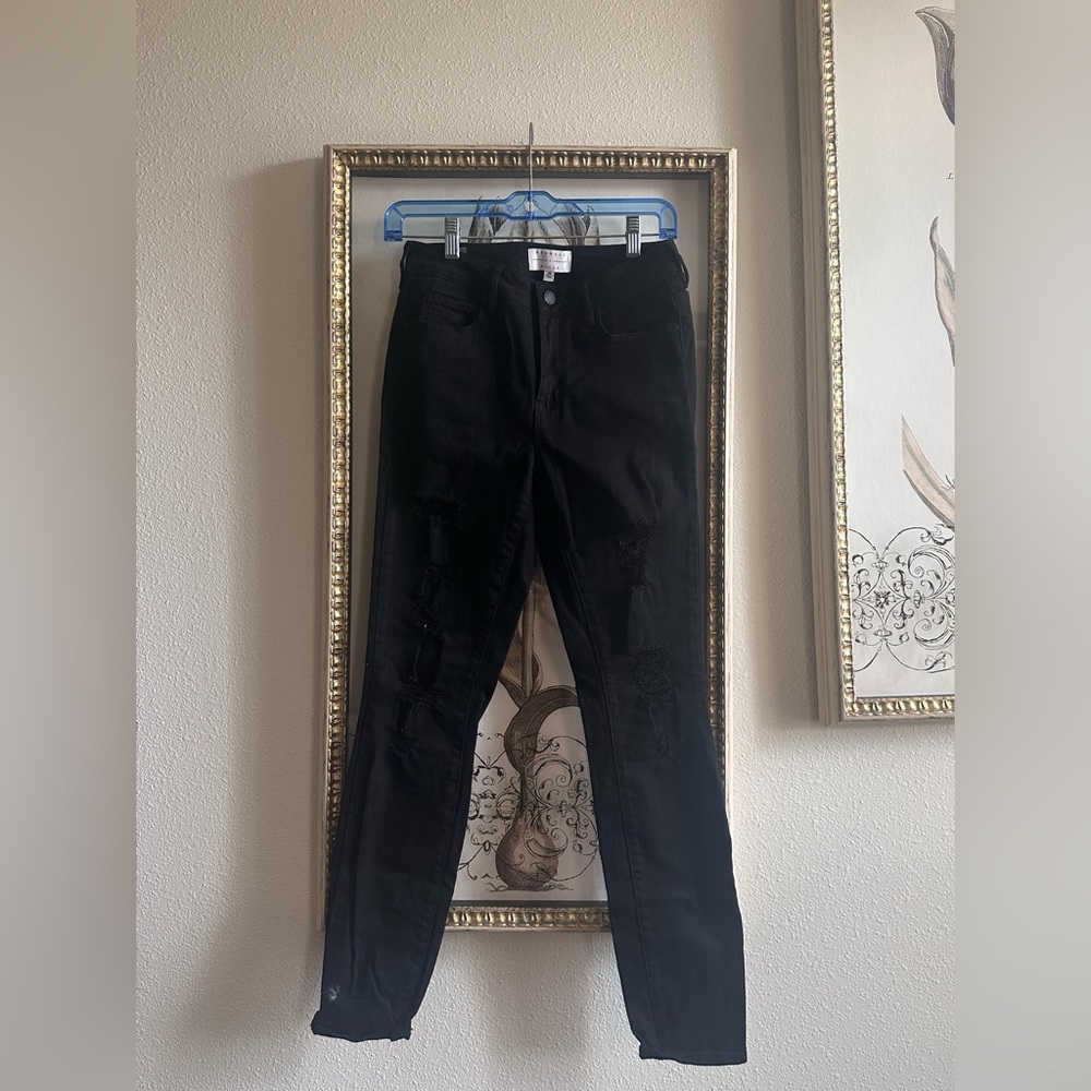 Kendall + Kylie Black Ripped Jeans